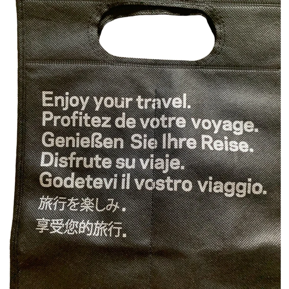 International Language Bottle Tote Bag Unisex Color Black